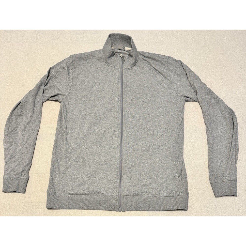 Tasc Performance Jacket Mens Large Grey Full Zip Organic Cotton Bamboo Golf Work